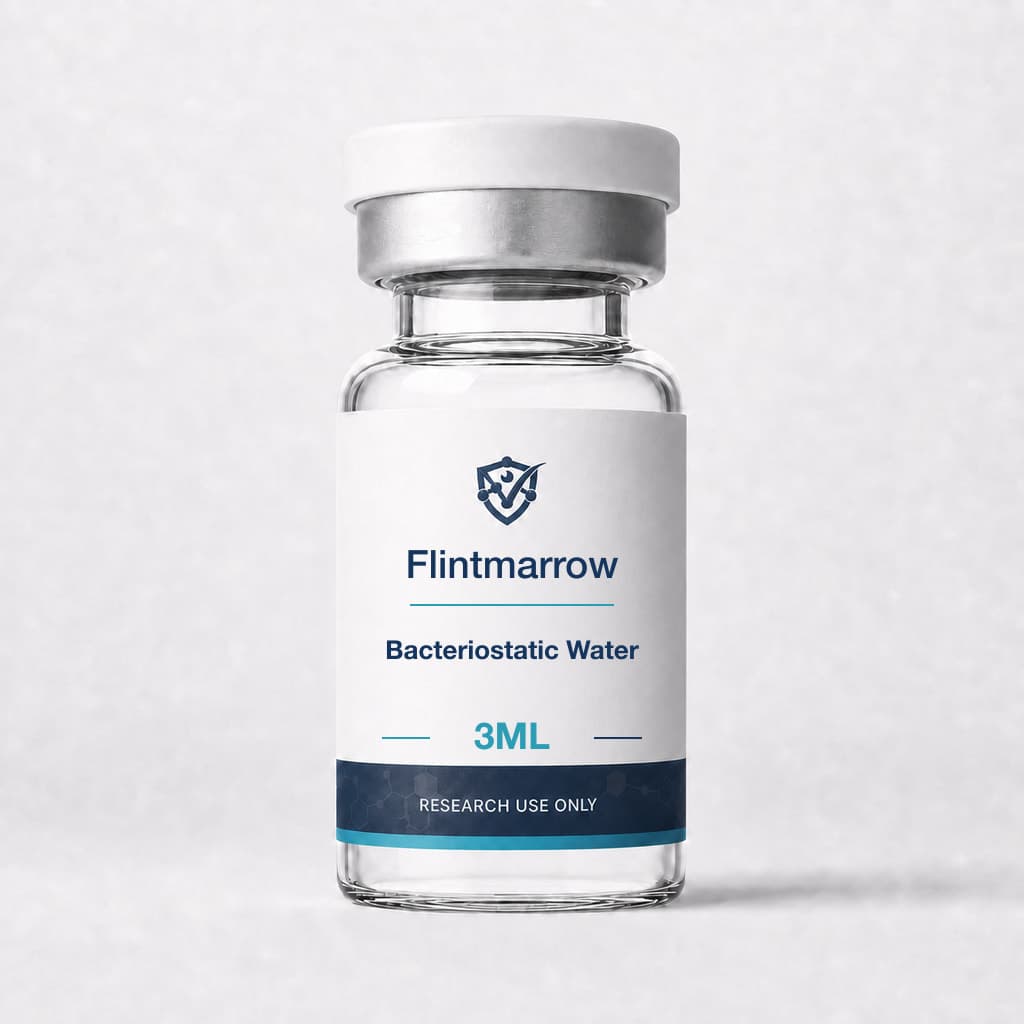 Bacteriostatic Water 3ml — Flintmarrow research peptide vial